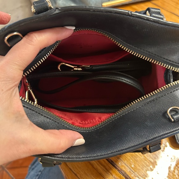 kate spade Black Satchel with Pink Lip Print - Picture 11 of 11